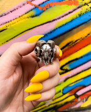 Load image into Gallery viewer, Sterling Silver Beyond Hope Rams Skull Ring