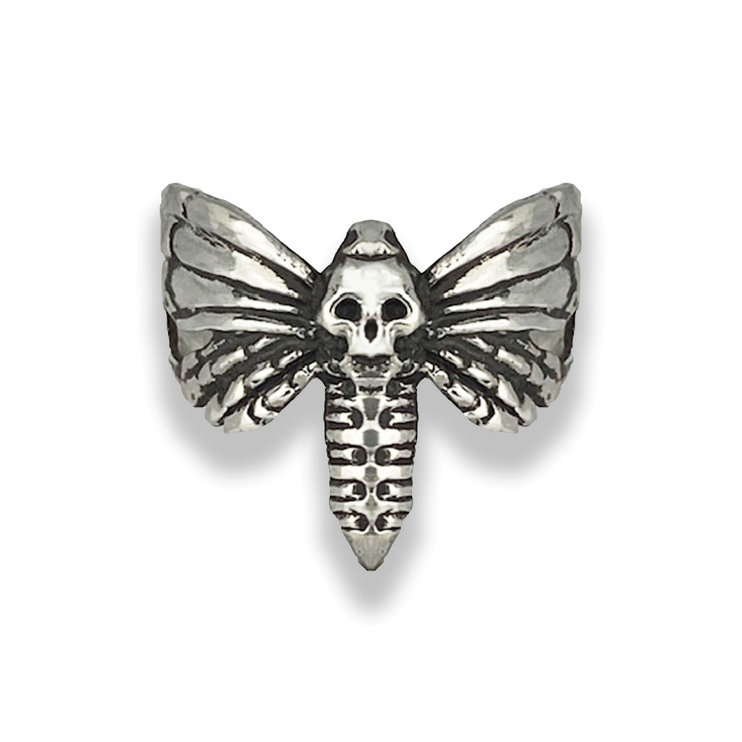 Sterling Silver Acherontia Moth Ring