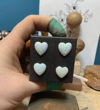 Load image into Gallery viewer, Sterling Silver Opal Heart Ring