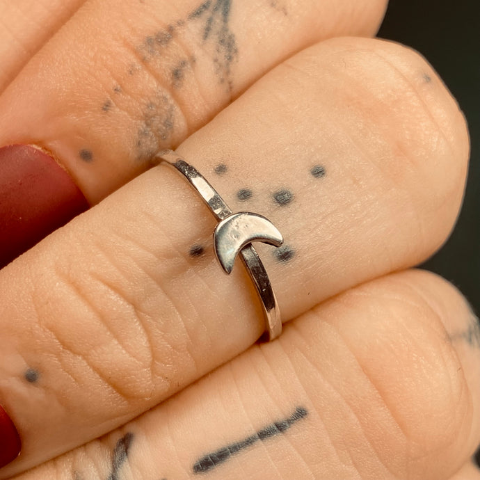 Sisters of the Moon Sterling Silver Stacker Ring
