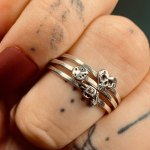 No Dice Sterling Silver Stacker Ring