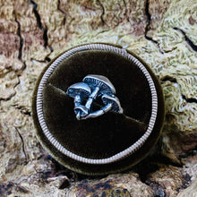Load image into Gallery viewer, Mycelium Shield Mushroom Sterling Silver Ring