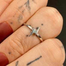 Load image into Gallery viewer, BOLT Sterling Silver Lightning Bolt Stacker Ring