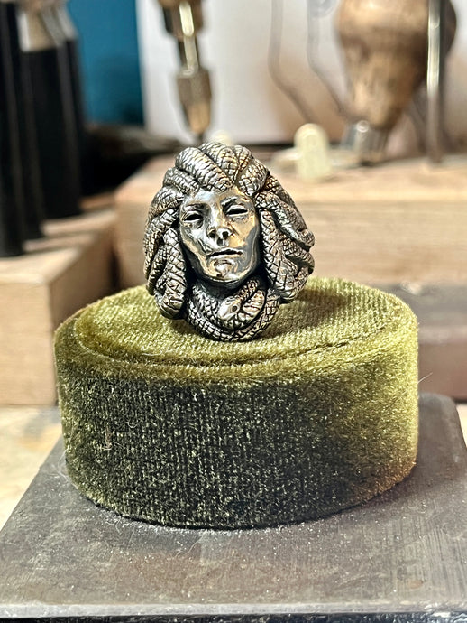 Sterling Silver Medusa Ring
