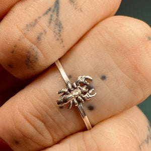 Dromopoda Scorpion Sterling Silver Stacker Ring