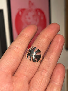 Sterling Silver Monstera Leaf Ring