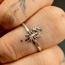 Load image into Gallery viewer, Dromopoda Scorpion Sterling Silver Stacker Ring