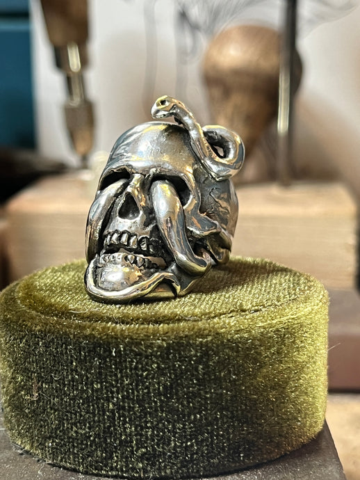 Sterling Silver Adam Skull Ring
