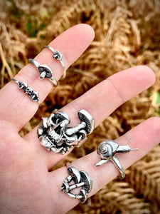 Helicidae Snail Sterling Silver Rings