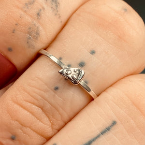Wanna Pizza This Sterling Silver Stacker Ring