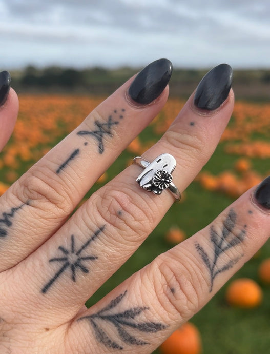 Boo Ghost Sterling Silver Ring