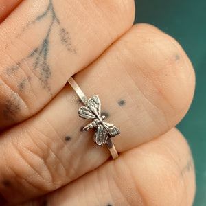 Morphos Butterfly Sterling Silver Stacker Ring