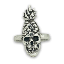 Load image into Gallery viewer, Sterling Silver Pineapple Skull Ring